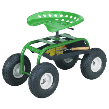 Carrito de 4 carritos para jardín con tractor carrito